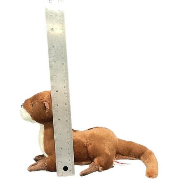 Aurora Mini Flopsie Sliddy Brown & White Otter Plush Stuffed Animal Toy 8" - Picture 6 of 6